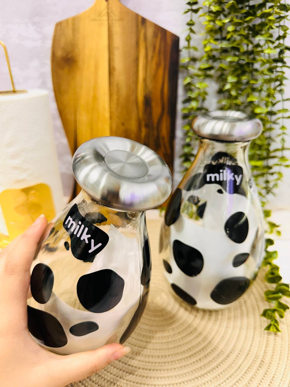 بطری شیر طرح کامبوجی درش استیل