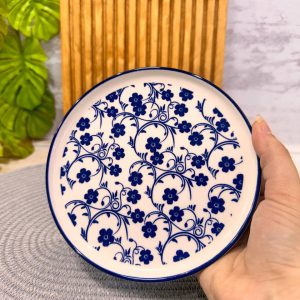 پیش دستی کیک خوری گل آبی