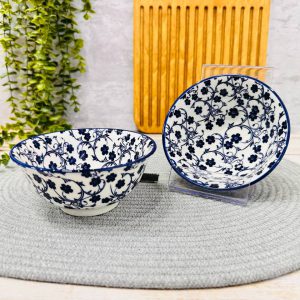 پیاله ترشی طرح گل آبی
