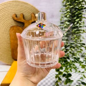 ظرف شکر شیشه ای کریستال