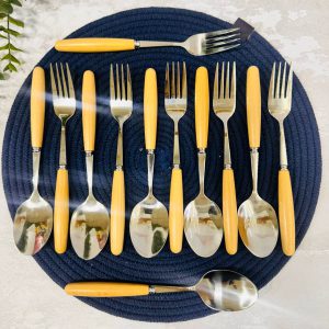 قاشق و چنگال دسته چوبی