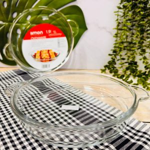 تابه شیشه ای گرد لیمون حجم 1/9لیتر