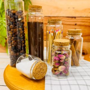 بانکه نقلی پیرکس درچوب پنبه قطر 5سانت