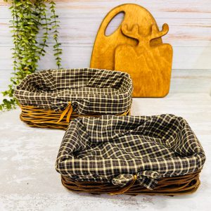 سبد نان و سبزی حصیری جفتی