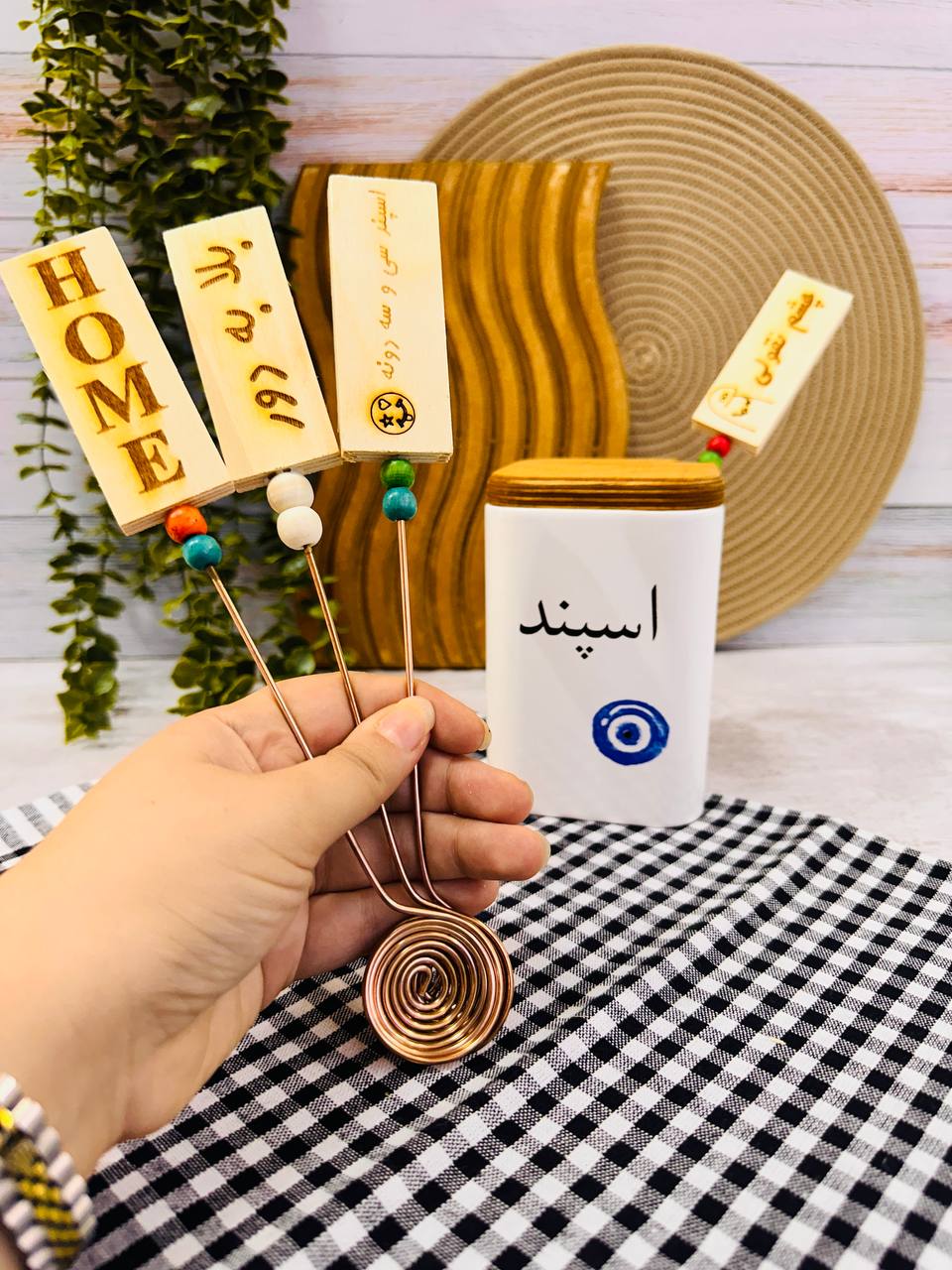 اسپند دود کن دسته چوبی