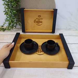 سینی چوبی دور مشکی