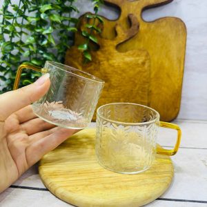 شات قهوه پیرکس مدل برگ
