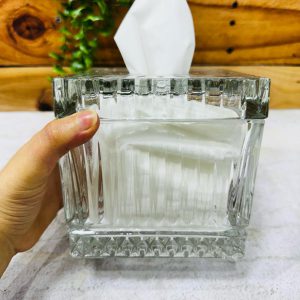 جا دستمال کاغذی شیشه ای مربع