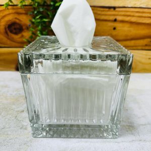 جا دستمال کاغذی شیشه ای مربع