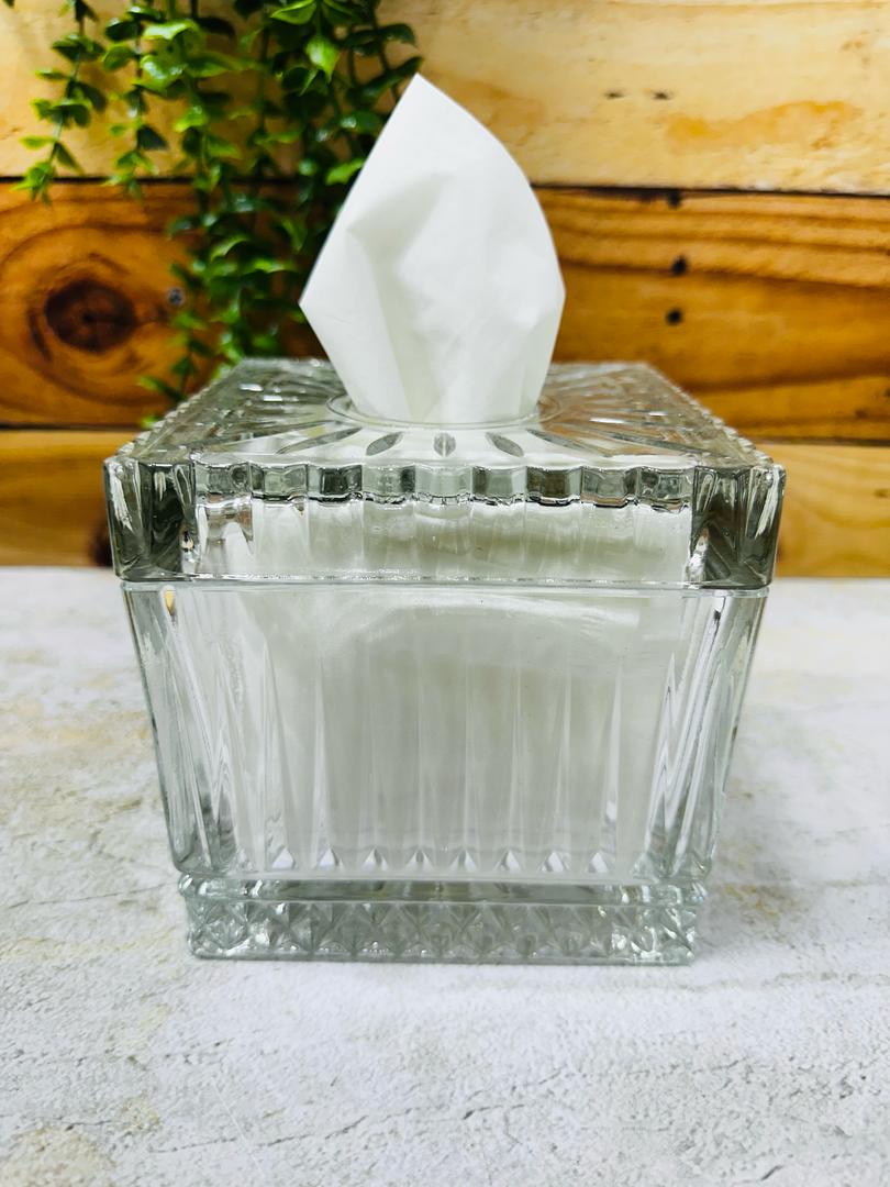 جا دستمال کاغذی شیشه ای مربع