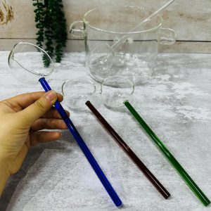 ملاقه شیشه ای دسته بلند