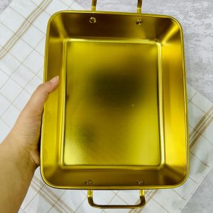 تابه مستطیل استیل طلایی