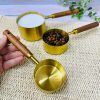 پیمانه طلایی دسته چوبی