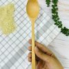 قاشق چوبی گود روشن