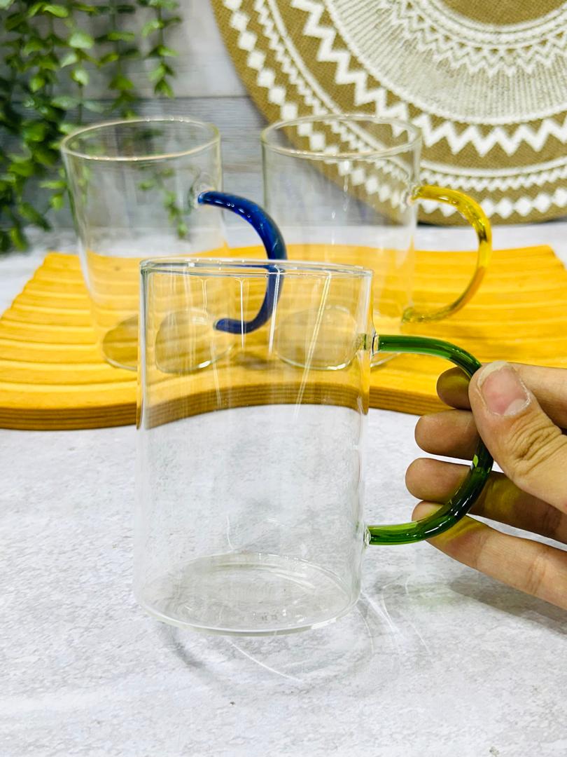 ماگ پیرکس دسته رنگی 6 عددی