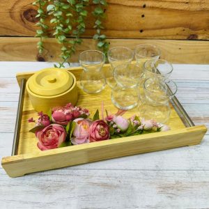 سینی رابروود دسته استیل