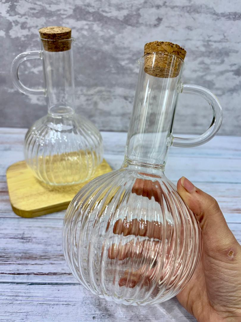 بطری روغن پیرکس شیاردار